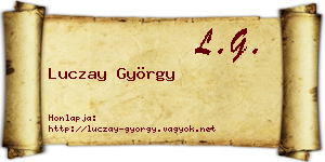 Luczay György névjegykártya