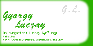 gyorgy luczay business card